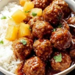 Slow Cooker Sweet and Sour Meatballs 1