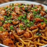 Sticky Garlic Chicken Noodles
