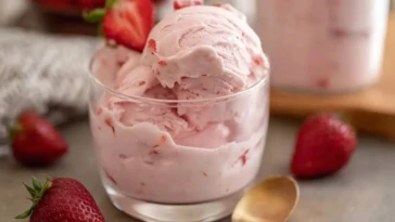 Strawberry Cottage Cheese Ice Cream