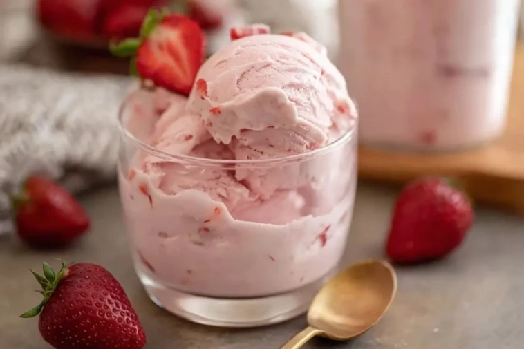 Strawberry Cottage Cheese Ice Cream