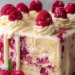 White Chocolate Raspberry Cake
