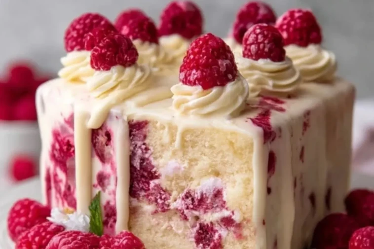 White Chocolate Raspberry Cake